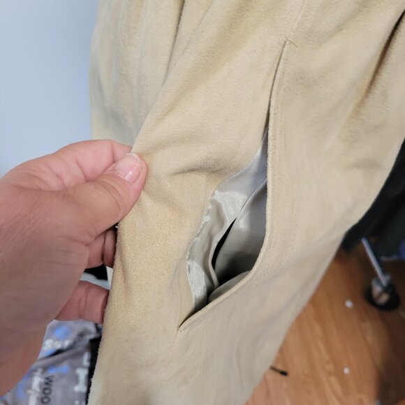 Vintage 90's Anne Klein II Real Suede Gathered Full Skirt Size Small - Picture 7 of 9